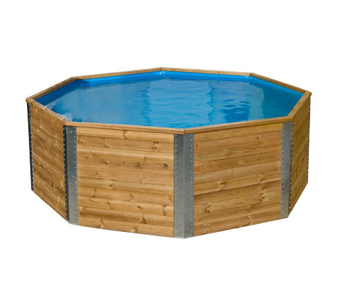 Weka-Massivholz-Gartenpool inkl. Abdeckhaube - naturfarben