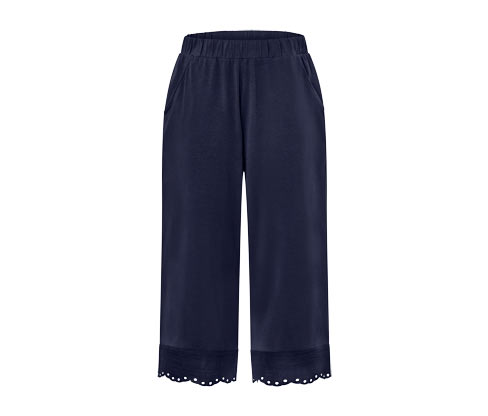 Tchibo - Culotte mit Stickerei - Damen - Gr. S - dunkelblau