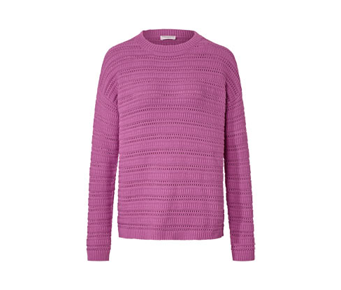 Pullover mit Ajour-Muster - Damen - Gr. S - rosa