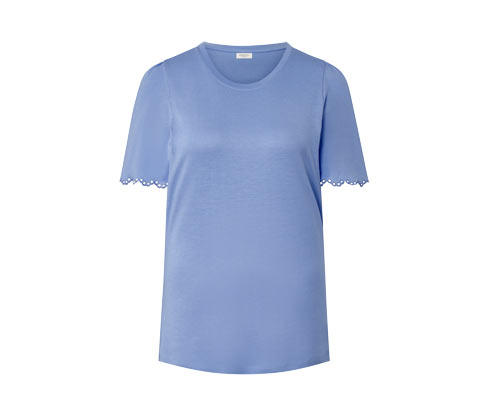 Tchibo - Shirt mit Raffung - Damen - Gr. M - hellblau