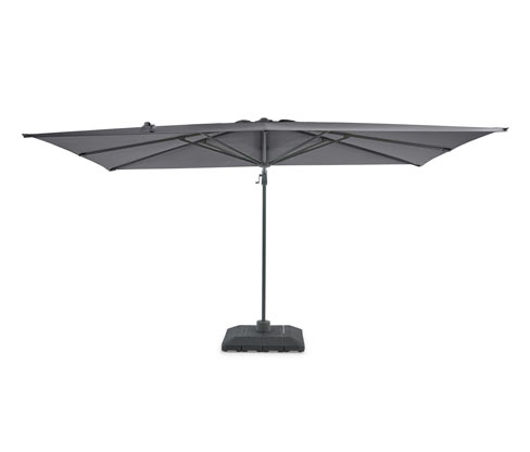 Leco Premium-Ampelschirm inkl. Schirmständer - 263x33x43cm - anthrazit - Aluminium / Polyester / Kunststoff