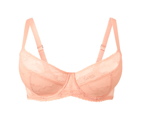 Tchibo - Bügel-BH mit Spitze - Damen - Gr. 80D - apricot