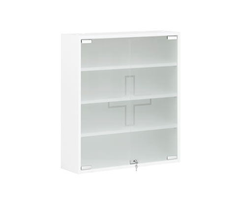 Tchibo - Medizinschrank »Bjarne« - 64x19,5x71,5cm - weiß - Holz / Glas