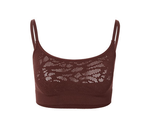 Tchibo - Seamless-Bustier in Spitzenoptik - Damen - Gr. XS - braun