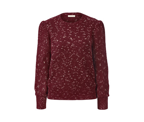Tchibo - Grobstrickpullover mit Glitzergarn - Damen - Gr. XL - dunkelrot