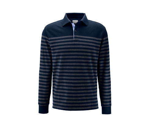 Langarm-Piqué-Poloshirt