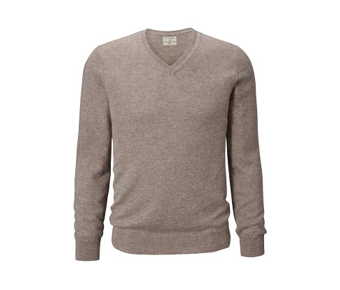 Cashmere-Pullover mit V-Ausschnitt
