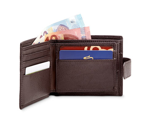 Leder-Portemonnaie