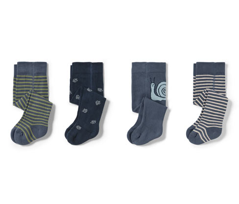 Tchibo - 4 Baby-und-Kleinkinder-Strumpfhosen - Herren - Gr. 122/128 - dunkelblau