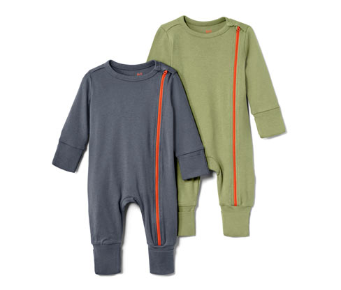 Tchibo - 2 Baby-Schlafanzüge - Herren - Gr. 98/104 - dunkelblau