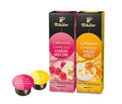 Set aus 10er Kapseln Espresso Raspberry White Choc und Yogurt Honey