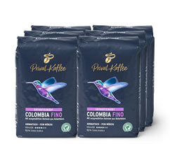 Privat Kaffee Colombia Fino (entkoffeiniert) - 6x 500 g Ganze Bohne