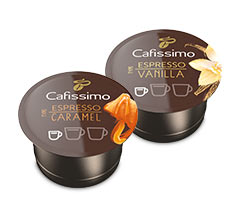 Set aus 10er Kapseln Espresso Vanilla und Caramel