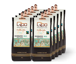 Qbo Premium Coffee Beans »Kooperative Tajumuco« Filterkaffee Mild
