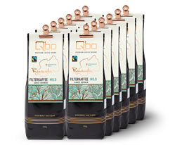 Qbo Premium Coffee Beans »Kooperative Sholi« Filterkaffee Mild