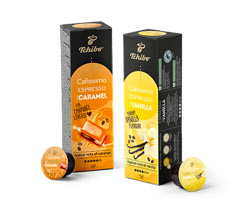Set aus 10er Kapseln Espresso Vanilla und Caramel