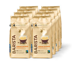 BARISTA Crema Blonde – 8x 1 kg Ganze Bohne