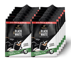 BLACK & WHITE - Kaffeepads