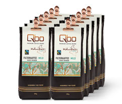 Qbo Premium Coffee Beans »Kooperative Fabicoop« Filterkaffee Mild