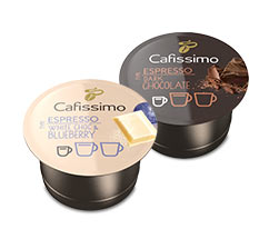 Set aus 10er Kapseln Espresso Whit Choc & Blueberry und Espresso Dark Chocolate
