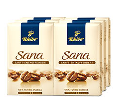 Sana (koffeinfritt) – 6 x 500 g hela bönor
