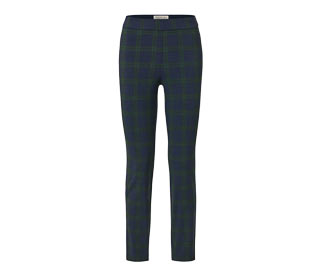 Stretchhose, grün-blau kariert