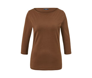 Shirt mit 3/4-Arm, rostbraun