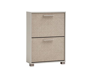 Schuhschrank »Edno« cremebeige mit Canasta-Dekor, 85,2 cm