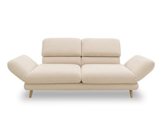 DOMO collection 2-Sitzer-Sofa »Malaga«, drehbar, creme