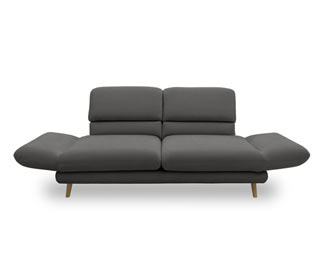 DOMO collection 2-Sitzer-Sofa »Malaga«, drehbar, grau