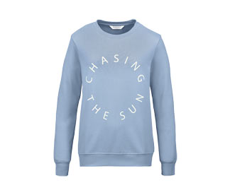 Sweatshirt mit Print, hellblau