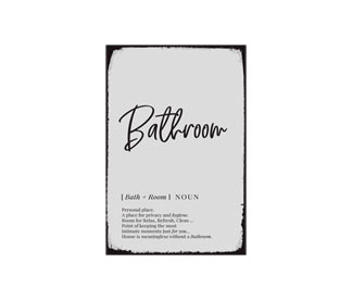 Metallschild »Bathroom«