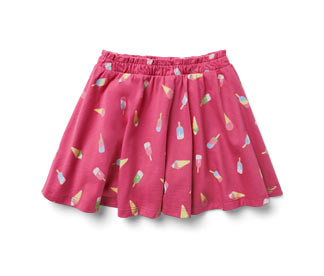 Kinder-Jerseyrock mit Hose, Eis