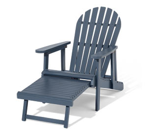 Single Adirondack Relax-Sessel mit ausziehbarer Fußlehne