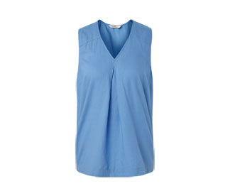 Ärmellose Leinenbluse, hellblau