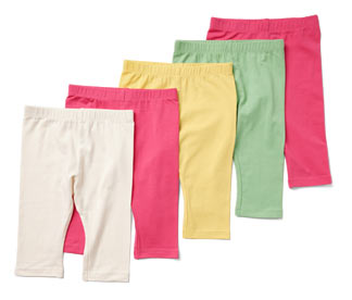 5 Kinder-3/4-Leggings, pink