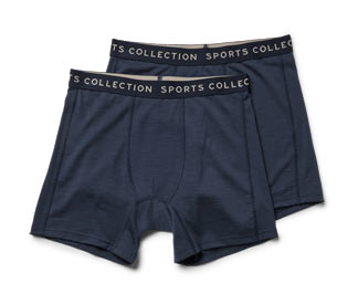 2 Slipboxer mit Merinowolle, blau