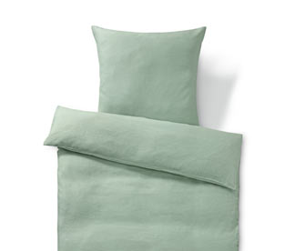 Leinen-Bettwäsche, Normalgröße, mintfarben