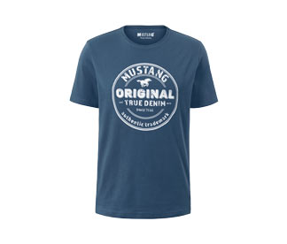 T-Shirt »Mustang«, blau