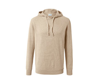Strick-Hoodie mit Leinen