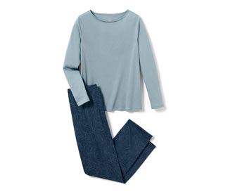 Jersey-Pyjama, blau