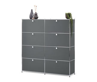 Highboard »CN3« mit 8 Klappen, grau
