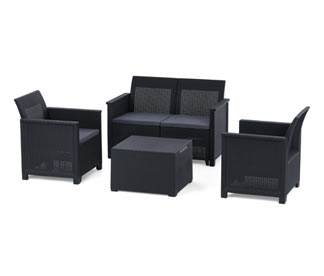 Gartenmöbel-Set »Geflecht-Optik«, 4-teilig