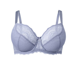 Bügel-BH mit Spitze, fliederblau