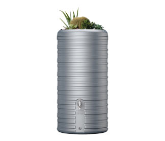 Garantia 2-in-1-Regentonne-Komplett-Setet »Nordic«, ca. 300 l, steingrau