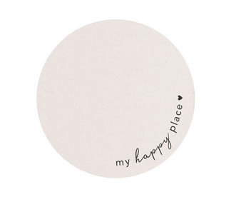 Runde, waschbare Matte »Happy Place«, ca. 100 cm