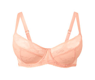 Bügel-BH mit Spitze, apricot