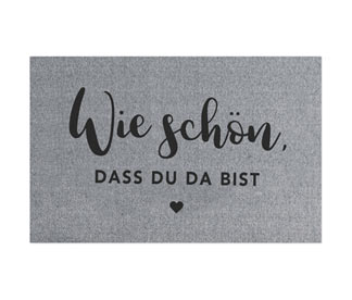 Waschbare Fußmatte »Wie schön«, ca. 45 x 75 cm
