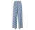 Palazzohose mit Alloverprint - Weiß mit blau-aquafarbenem Alloverprint