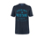 Dunkelblau mit hellblauem Print